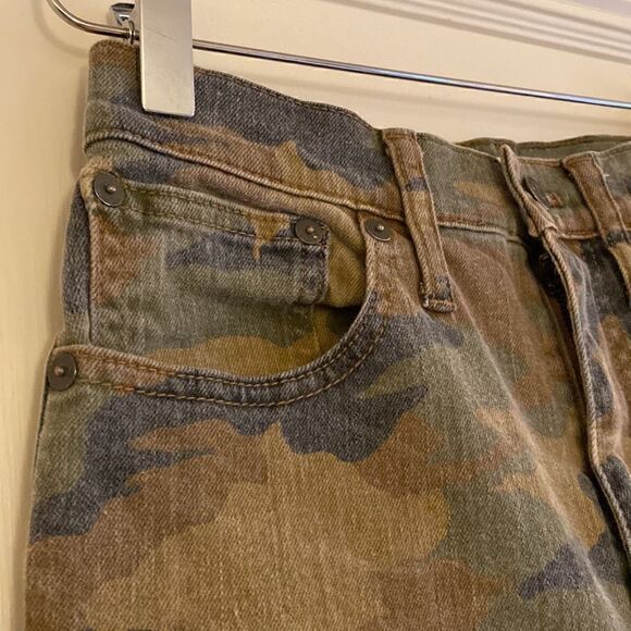 Madewell The High Rise Slim Boy Jean Camo Jeans Size 24 - Picture 5 of 14